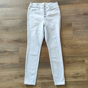 Women's High Rise Skinny Button-fly Jeans